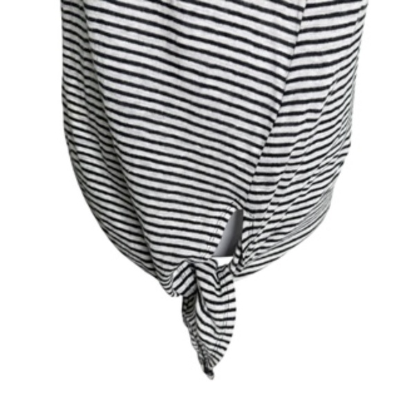 Banana Republic Sleeveless Bottom Side Tie Striped Tunic Top Size L - Picture 3 of 7